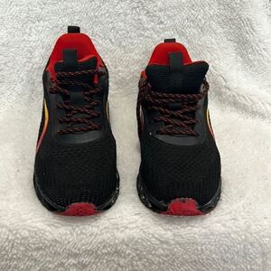 Black and Red Flame Sneakers  - Size 4